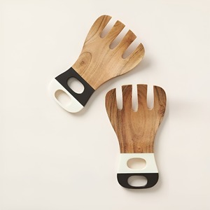 Wood Salad Hands Spoon Rest Home and Kitchenware Acacia Wooden Hand Spoon Rest Cook Tools Set Spoon Spatula Kitchen - Product Image 3