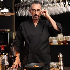 Uniformes de Chef Japoneses de Verano, Ropa de Trabajo de Manga Corta Tejida para Hombres y Mujeres, para Restaurantes de Sushi, Cocina y Bar - Product Image 4