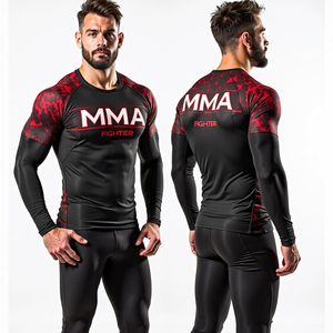 Fabricante de Rashguards Personalizados para BJJ, Impresión HD Sublimada, Transpirable, de Secado Rápido, Antibacterial, Material Duradero para Gimnasio y Artes Marciales - Product Image 5