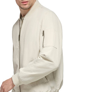 Men's Spring Autumn Stand Collar Bomber Jacket Wholesale Men Jacket Men Baseball Zip-up <b>Coats</b> - Product Image 4