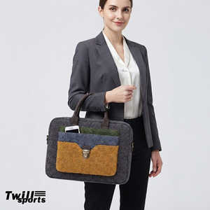 Bolsa de Fieltro de Lujo para Portátil, Funda Protectora Ligera para Notebook, Gran Capacidad, Directo de Fábrica - Product Image 3