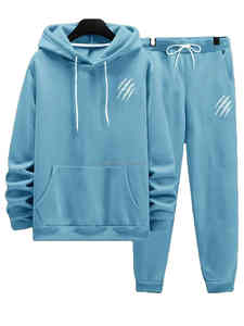 OEM 2025 Nuevo estilo de los hombres Impreso Scratch Style Hoodies con personalización completa Sudadera con capucha y pantalones Conjunto de chándales de 2 piezas para hombres - Product Image 4