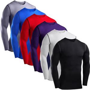 Custom Womens Swimming Recycled Nylon Rash Guard With UPF 50 Reinforced Seams And Reflective Print Long Sleeve <b>Compression</b> <b>Shirt</b> - Product Image 4