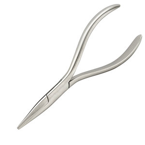Pince plate à pointe fine Langbeck Premium, 140 mm, argentée, sans marquage CE, pointes lisses pour fils en acier inoxydable jusqu'à 0,7 mm, usage dentaire - Product Image 5