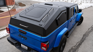 Toldo rígido ligero de aluminio estilo cuña para caja de camioneta Jeep Gladiator de 5 pies (cama corta), impermeable y con cerradura - Product Image 2
