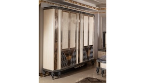 Modern Minimalist <b>Solid</b> Teak <b>Wood</b> Bedroom Set Luxury Grey Upholstered King Size Bed Wardrobe 2 Nightstands <b>Dressing</b> <b>Table</b> - Product Image 4