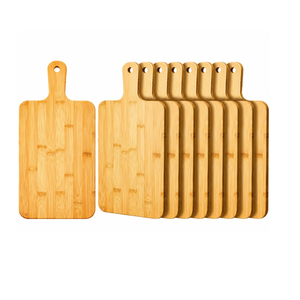 Planche à découper en bambou B2B en gros pour cuisine avec poignée, idéale pour servir pizza, pain, fromage, charcuterie – Fabriquée au Vietnam - Product Image 3