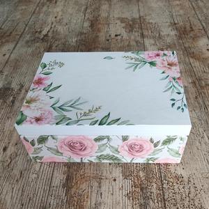 Boîte en bois imprimée à motif géométrique, boîte à bijoux abstraite, boîte de rangement en bois imprimée pour décoration de bureau moderne, vente en gros - Product Image 1