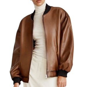 Autumn/Winter Raw Luxury <b>Canvas</b> Motorcycle Jacket Women Custom Brown Outdoor Breathable Zipper Waterproof Windproof Printed - Product Image 3