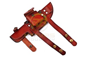 Funda de cinturón de cuero genuino hecha a mano para cuchillo, soporte multiusos, funda para cuchillo de hoja fija de caza, estuche de transporte EDC para la cintura - Product Image 2