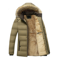 Parka pour homme de qualité supérieure, épaisse, avec capuche amovible, respirante