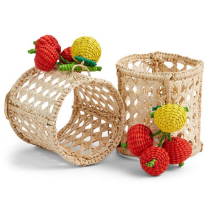 Jolies serviettes de table en rotin en forme de fleur, autocollantes, tissées à la main, pour décorations de table, OEM accepté, en provenance du Vietnam - Product Image 4