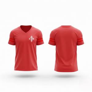 Maillots de football américain pour hommes de qualité supérieure, col en V, manches courtes, 100% polyester respirant, séchage rapide RIVIAN ATLANTIC - Product Image 1