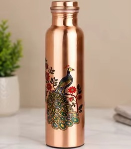 Finest Quality Pure Copper Bottle Latest Arrival with High Demand Leak-Proof and Durable Features <b>Metal</b> Printed Lid - Product Image 4