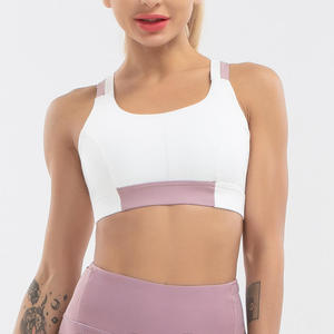 Soutien-gorge de sport pour femme sans coutures, col en U, dos croisé, maintien élevé, respirant, écologique, pour le yoga, la gym, le fitness et l'entraînement - Product Image 4