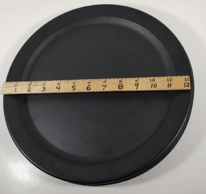 Assiette de Présentation Noir Mat, Assiette de Présentation en Mélamine Noir Satiné Métallisé, Assiette de Service Moderne Minimaliste à Base Noire - Product Image 4