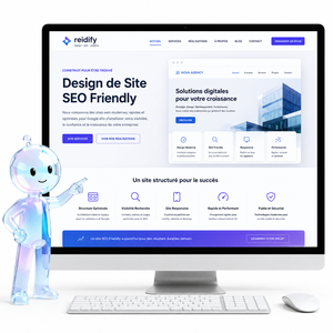 ออกแบบเว็บไซต์ที่เป็นมิตรกับ SEO สำหรับธุรกิจขนาดเล็ก พร้อมโครงสร้างที่ปรับเปลี่ยนได้ตามขนาดหน้าจอ รองรับการค้นหาและแสดงผลบนเครื่องมือค้นหา พร้อมใช้งานกับ AI ออนไลน์ - Product Image 1