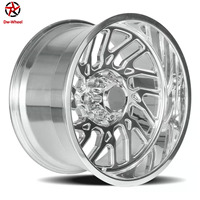 Jantes en alliage d'aluminium forgé sur mesure DW 20 22 24 26 pouces 4x170 6x170 8x180 Deep Dish Polished pour Ford F250 Chevrolet Silverado