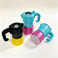 Cafetière Moka à 6 Tasses Personnalisée pour Plaque de Cuisson, Design Minimaliste, avec Isolation Thermique et Fenêtre Visible, Prise en Charge OEM ODM