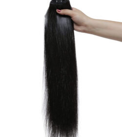 Extensions de cheveux lisses bruns en trame plate, fabriquées à la machine, 100% cheveux humains Remy, 30 mélange, provenant de temples indiens éthiques, transparentes - Product Image 3