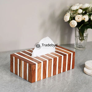 Boîte à mouchoirs de luxe en os incrusté, porte-mouchoirs artisanal haut de gamme, décoration élégante pour la maison Tradebyd - Product Image 5