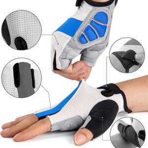 Gants de cyclisme et de motocross respirants, légers, personnalisables, demi-doigts, de haute qualité, avec fermeture à cordon, unisexe - Product Image 5