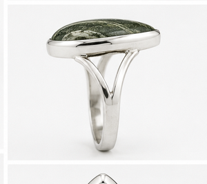 Anillo de Jaspe Natural en Plata de Ley, Lote al por Mayor, Precio al por Mayor, Anillo de Piedra Preciosa de Jaspe, Joyería de Plata Hecha a Mano, Estilo Boho para Mujer - Product Image 1