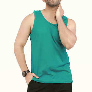Débardeur en coton pour homme, idéal pour la gym, le sport, à col large, sans manches, coupe ajustée, décontracté, séchage rapide - Product Image 3