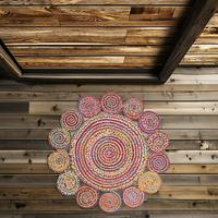 Tapis pour enfants en jute, coton et denim, écologiques, tissés à la main, sur mesure, décoration intérieure, adaptés aux animaux domestiques, antidérapants