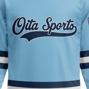 Men <b>Light</b> Blue Sublimated Ice Hockey V <b>Neck</b> Striped Jersey Polyester Sports Shirt Athletic Team Uniform Performance Wear - Product Image 5