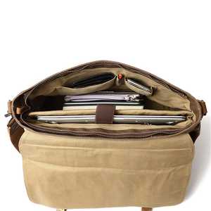 Bolso Mensajero Moderno de Cuero Genuino para Portátil, Maletín Cruzado Vintage de Alta Calidad, Portátil para Viajes de Negocios LLB-0317 - Product Image 4