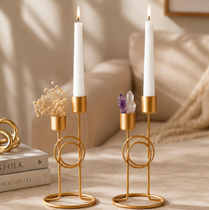Ornate crystal-studded gold Hanukkah menorah. Elegant festive design. Available at wholesale price. - Product Image 6