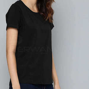 Camiseta Oversize para Mujer, Algodón y Poliéster, Cuello Redondo, Manga Corta, Corte Holgado, Lisa, Casual, Venta al Por Mayor, Impresión Personalizada - Product Image 2