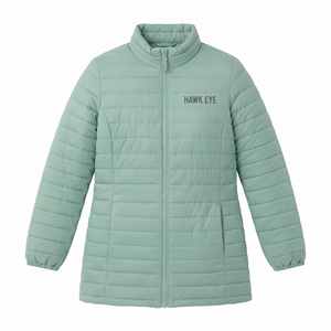 Veste d'hiver matelassée pour femme, vente en gros, manteau long matelassé chaud respirant et isolant, vêtement d'extérieur décontracté personnalisé - Product Image 4