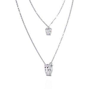 Collier pendentif en argent 925 avec moissanite ovale, chaîne solitaire, bijoux minimalistes pour femmes - Product Image 1