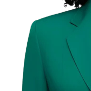 Green AKA Traditional Crest Blazer Women's Tailored Notch Lapel Formal Business Jacket with Embroidered Crest - Product Image 3
