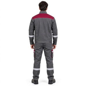 Uniforme de Seguridad Industrial, Conjunto de Ropa de Trabajo con Cinta Reflectante, Material de Poliéster Duradero, Ajuste Cómodo, Ropa de Construcción OEM - Product Image 2