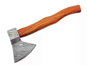 ขวานผ่าฟืน ZA DAMASCUS MAKERS ใบมีดเหล็กตีขึ้นรูป (5 คมตัด) ด้ามไม้ แบบขวานเล็ก สำหรับผ่าฟืน งานไม้ - Product Image 2