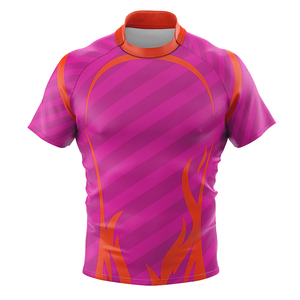 Professional Custom Rugby Jersey Rugby Match Teamwear <b>Flame</b> Design Sublimation Print Rugby Jersey Slim Fit T-<b>Shirt</b> - Product Image 3