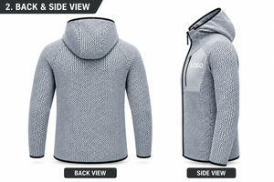 Customized Autumn Knitted Plain Dyed <b>Fleece</b> Zip-Up Lined Fitness Hoodie Men's Long Sleeved Casual Basketball Outdoor <b>Running</b> - Product Image 2
