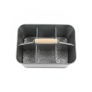 Recipiente Multiusos Resistente de Metal Galvanizado, Color Gris - Product Image 4