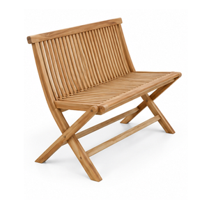 Banco de Madera de Teca Sólida Moderna para Exteriores, Muebles de Jardín y Patio para Hogar, Hotel, Resort, Villa, Balcón, Terraza y Uso Comercial - Product Image 1