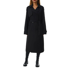 Cashmere Fabric 20% Cashmere 80% Wool Luxury White MIAH CASHMERE LONG COAT New Style Round Neck Long Coat for Women With Belt - Product Image 6