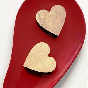 Reposacucharas de Metal en Forma de Corazón, Color Personalizado, Hecho a Mano, Ecológico, Apto para Lavavajillas - Product Image 1