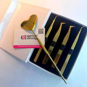 แหนบต่อขนตา Volume /45 Slim Long GETUP BROSONS IMPEX สแตนเลสสตีล ปลายเรียบ 10 มม. ทนทาน ป้องกันแม่เหล็ก - Product Image 1