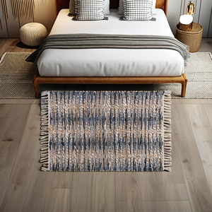 พรมปอกระเจาสีทึบงานแฮนด์เมดสไตล์โมเดิร์นทำมือพรมปูพื้นทนทานสำหรับห้องนอนและห้องนั่งเล่น - Product Image 4