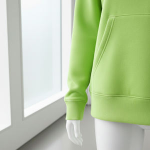 Sweat à capuche pour femme et fille, 100% Coton de haute qualité, respirant, écologique, coupe ample, grammage lourd, couleur unie, collection Automne Hiver, vente en gros - Product Image 4