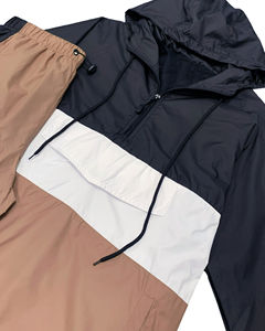 Chaqueta y pantalón de chándal cortavientos de alta calidad con logotipo personalizado, cremallera, 100% nailon, nuevo diseño, chándal extragrande para hombre - Product Image 4