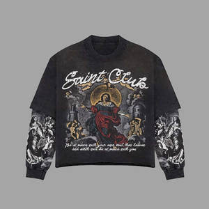 Camiseta de Hombre con Detalles en Relieve y Foil, Elegante, de Doble Capa y Manga Larga - Alta Calidad, Transpirable y Ecológica, MARCO WEAR - Product Image 2