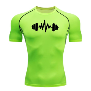 <b>Men</b> Gym Workout Fitness <b>Compression</b> <b>Shirts</b> <b>Men</b> Print Rash Guard Short Sleeve Undershirts Cool & Dry <b>for</b> Sun Protection - Product Image 3